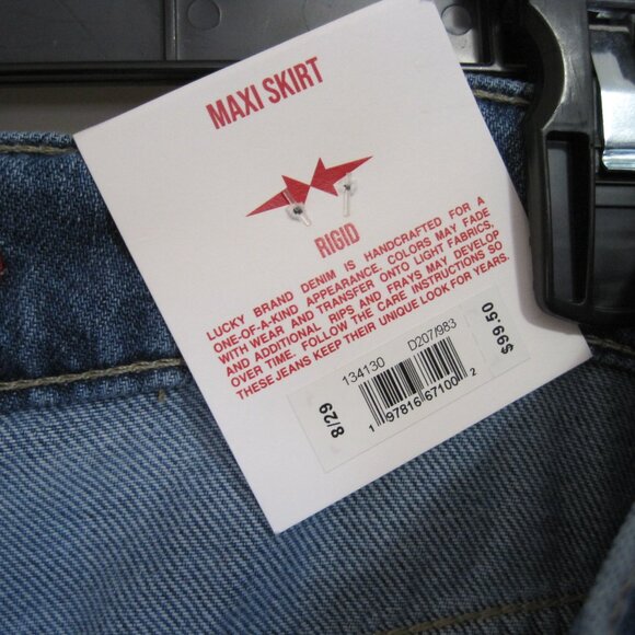 NWT Lucky Brand Blue Maxi Skirt sz 8 - Picture 9 of 14